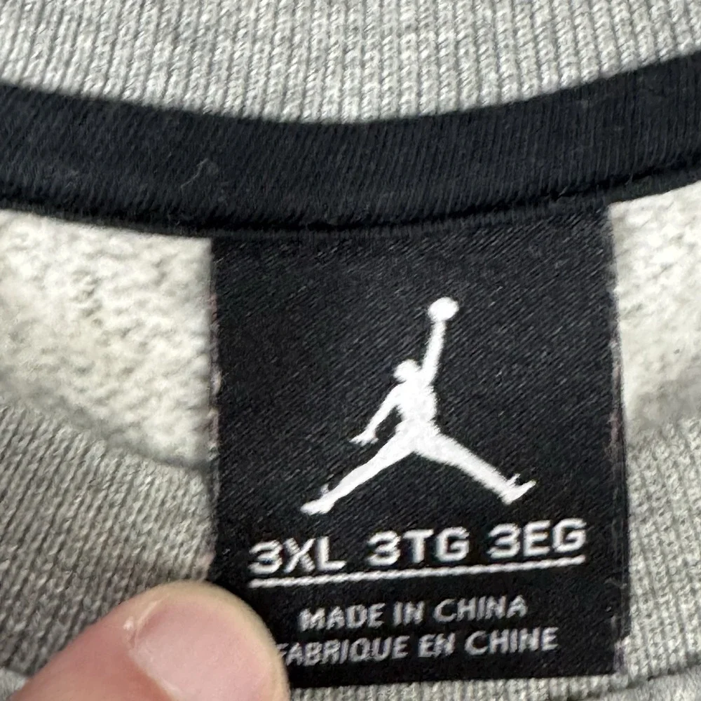 Nike Air Jordan Grey Color Block‎ Jumpman Sweatshirt Men's 3XL